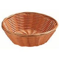 Corbeille à pain ronde en polypropylène 18x6 cm marron - Image principale