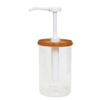 Pichet à pompe en polystyrène cristal ø11,5 cm 1,35L transparent - Image principale