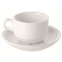Tasse et soucoupe thé en porcelaine ø8,2 cm 18cl blanc - Image principale