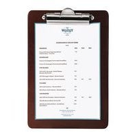 Porte-menu à pince A5 25x17 cm marron - Image principale