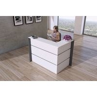 Banque d'accueil d'angle Bari Blanc - Image 3