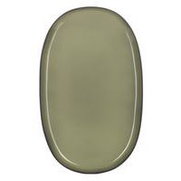 Assiette ovale en porcelaine cardamone-Caractere-Revol - Image principale