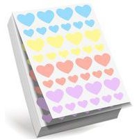 Recharge 2400 gommettes coeur 12/20mm multicolores pastel - Image principale