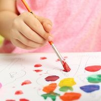 Schoolpack 8 flacons 1L gouache baby 2 en 1 avec palette - Image 4