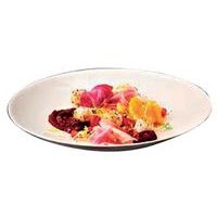 Assiette plate en porcelaine blanc-Fineo - Image principale