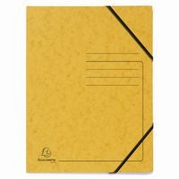Lot de 25 Chemises à élastique sans rabats carte lustrée - A4-Jaune - Image principale