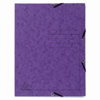 Lot de 25 Chemises à élastique 3 rabats carte lustrée - A4-Violet - Image principale