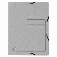 Lot de 25 Chemises à élastique 3 rabats carte lustrée - A4-Gris - Image principale