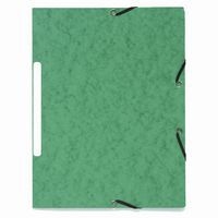 Lot de 50 Chemises à élastiques 3 rabats carte marbrée recyclée Vert - Image principale