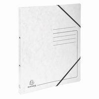 Lot de 10 Classeur 2 anneaux 15mm carte lustrée imprimée - A4-Blanc - Image principale