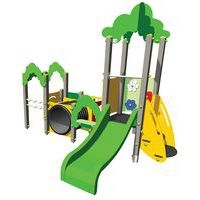 Structure labyrinthe et tour jardin des coccinelles alu/polyester - Fixation platines - Image 2