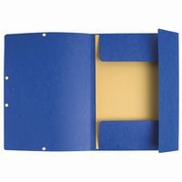 Lot de 25 Chemises à élastique 3 rabats carte lustrée - A4-Bleu - Image 2