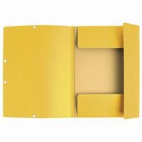 Lot de 50 Chemises à élastiques 3 rabats carte marbrée recyclée Jaune - Image 2