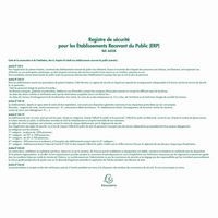 Piqûre Registre de sécurité pour les ERP - Image 2