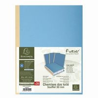 Lot de 25 Chemises dos toilé Forever® 320g/m2 - 24x32cm-Bleu vif - Image 3