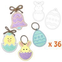 Lot de 36 suspensions de Pâques à décorer - Image principale