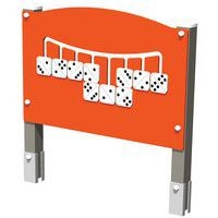 Panneau ludique dominos alu - jambes de scellement - Image principale