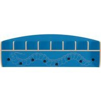 Meuble patère à cases Zébulon, coloris bleu azul - Image principale