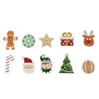 Pack décorations à pailleter SHINY CHRISTMAS - 10 pcs - Image 3