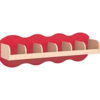 Lisse d'accueil 6 casiers rouge - Image principale