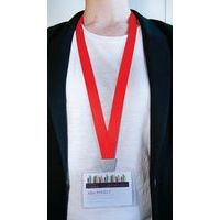 Lot de 10 Tours de cou rouges : Clip No-TwistTM - 44 cm x 2 cm - Image 2