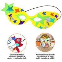 Lot de 24 masques à décorer avec élastique - Image 3