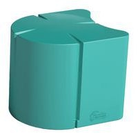 Pouf ovale Connexio - bleu turquoise - Image principale