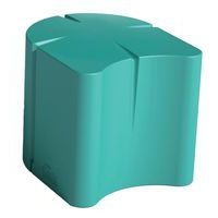 Pouf ovale Connexio - bleu turquoise - Image 4