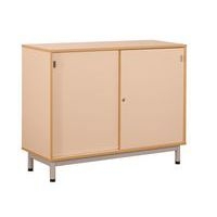 Meuble bas Bip Bop portes coulissantes L 120 cm - coquille oeuf - Image principale