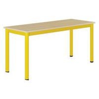 Table Carélie mobile 130x50 cm méla hêtre chants polypro. - Mobidecor - Image principale