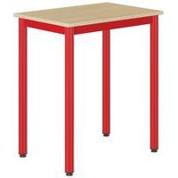 Table Carélie 70x50cm fixe méla hêtre chants polypropylène - Mobidecor - Image 2