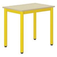 Table Carélie 70x50cm fixe méla coq oeuf chants polypro - Mobidecor - Image principale