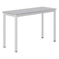 Table Carélie mobile 130x50 cm strat gris chants polyurét. - Mobidecor - Image 2
