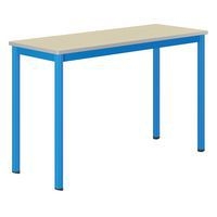 Table Carélie mobile 130x50cm stra coq oeuf chts polyurét. - Mobidecor - Image 2