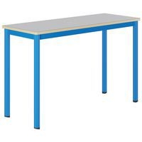 Table Carélie mobile 130x50 cm strat. gris chants alaisés - Mobidecor - Image 2