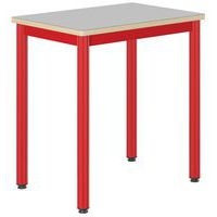 Table Carélie 70x50 cm fixe stratifié gris chants alaisés - Mobidecor - Image 2