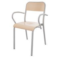 Fauteuil Trévise 4 pieds accotoirs tube Mobidecor - Image 2