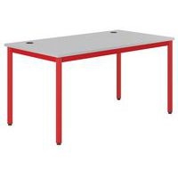 Table Info prof 80 cm T6 passe câble méla. chants polypro - Mobidecor - Image 3