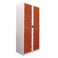 Armoire visitable 8 cases - rouge  Ral 3000 - Image principale
