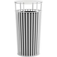 Poubelle extérieure avec couvercle - Blanc - Image principale