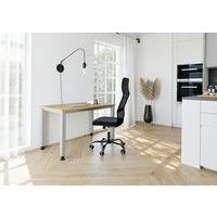 Bureau droit pieds carrés 140 cm Blanc - Image 3