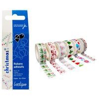 Lot 6 rouleaux ruban adhésif Noël - Image principale