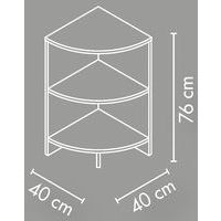Meuble d'angle extérieur 1 étagère bouleau - Image 3