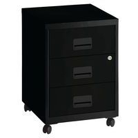 Caisson mobile métal 3 tiroirs Noir - Image principale