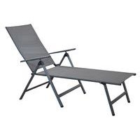 Bain de soleil Lit pliant Ciro châssis grey/assise gris - Image principale