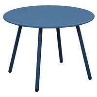Table basse Rio Ø 50 cm, châssis bleu/plateau bleu - Image principale