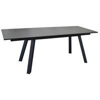 Table Agra 150/200/250 cm, plateau Verre, châssis graphite/plateau graphite - Image principale