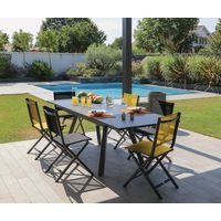 Table Agra 150/200/250 cm, plateau Verre, châssis graphite/plateau graphite - Image 2