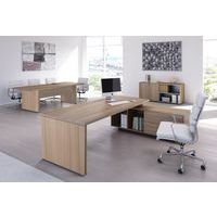 Bureau avec console Flora L 195 cm noyer - Image 3