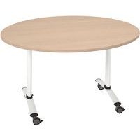 Table ronde plateau mélaminé pivotant Axe - Manutan Expert - Image 9